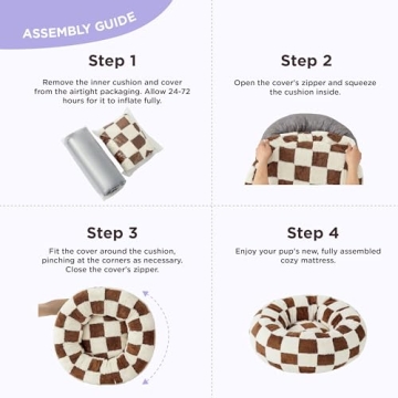 Lesure Donut Bed for Small Dogs & Cats - Cozy Design