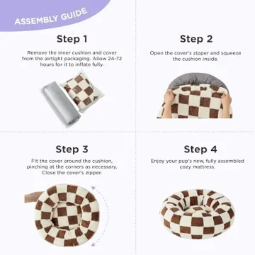 Lesure Donut Bed for Small Dogs & Cats - Cozy Design