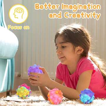 Pop Fidget Toys Balls for Kids - 9 Pack Party Favors