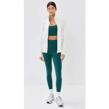 Varley Women's Roxbury Zip Through Sweatshirt, Ivory Marl, Off White, S