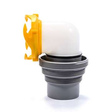 Camco Revolution Sewer Hose Kit with 360 Degree Swivel Fittings and 4-in-1 Elbow Adapter, Universal Fit, 20 Feet (39634)