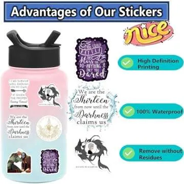Throne of Glass Aesthetic Stickers, 50 PCS Vinyl Stickers