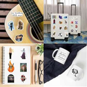 Throne of Glass Aesthetic Stickers, 50 PCS Vinyl Stickers