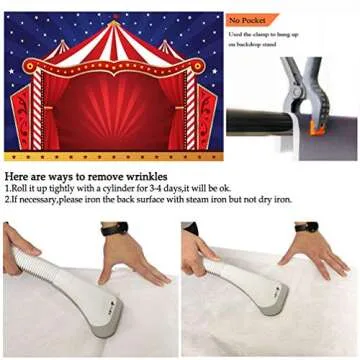 Avezano Circus Tent Photography Backdrops Glitter Stars Carnival Red Tent Kids Birthday Party Banner Decor Baby Shower Background for Pictures (7x5ft)