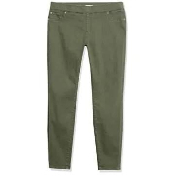 Amazon Essentials Women's Mid-Rise Stretch Pull-On Jegging (Available in Plus Size), Dark Green, 16