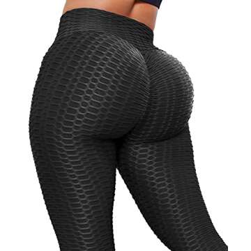 Ewedoos Workout Shorts Womens High Waist Tummy Control Booty Shorts Butt Lift Gym Shorts TikTok Short Compression Shorts Black