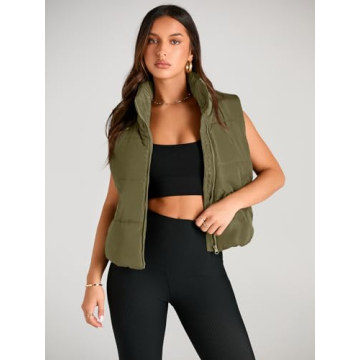 AUTOMET Women's Puffer Vest Lightweight with Pockets