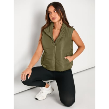 AUTOMET Women's Puffer Vest Lightweight with Pockets