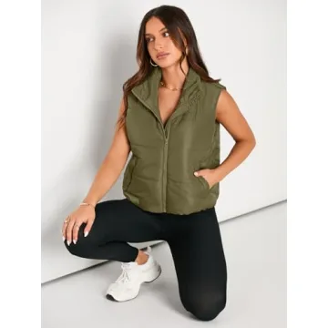 AUTOMET Women's Puffer Vest Lightweight with Pockets