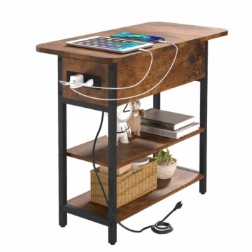 Yoobure End Table with USB Charging Station