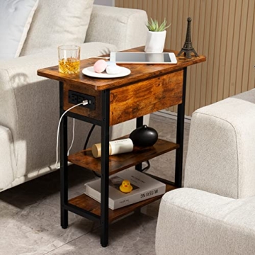 Yoobure End Table with USB Charging Station