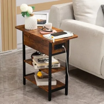 Yoobure End Table with USB Charging Station