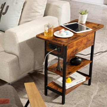 Yoobure End Table with USB Charging Station