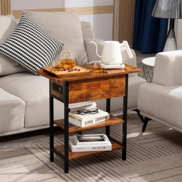 Yoobure End Table with USB Charging Station