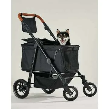 Medium Pet Stroller for Dogs & Cats Up to 66lbs