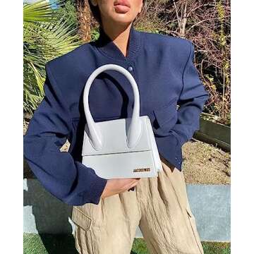 Mincib Women's Cropped Bomber Jacket Casual Long Sleeve Button Down Baseball Vasity Jacket with Pock...