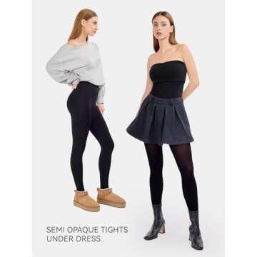 Shop LUCKYMEEY Tummy Control Black Tights for Women