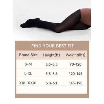 Shop LUCKYMEEY Tummy Control Black Tights for Women