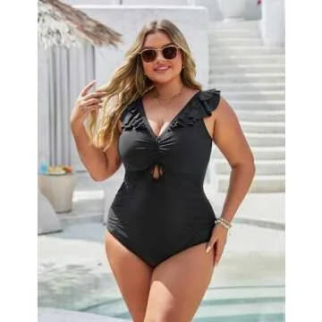 Stylish Plus Size Women’s One Piece Swimsuit for Summer