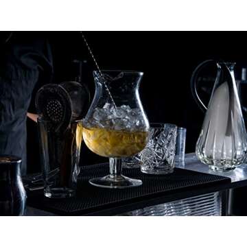 18" Cocktail Mixing Glass Bar Spoon - Long Handle Stainless Steel Drink Pitcher Mixer to Chill and Mix Stirred Drinks - 1 Spoon