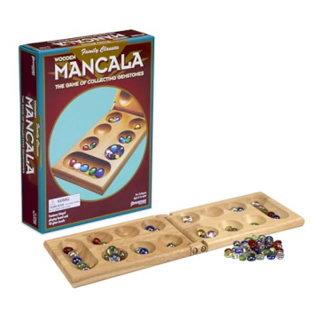 Pressman Mancala Real Wood Folding Set for 2 Players