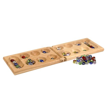 Pressman Mancala Real Wood Folding Set for 2 Players