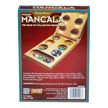 Pressman Mancala Real Wood Folding Set for 2 Players