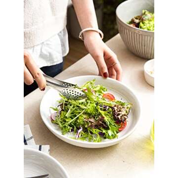 LE TAUCI 36 oz Pasta Bowls - Ceramic Dinnerware Set