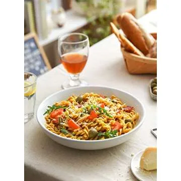 LE TAUCI 36 oz Pasta Bowls - Ceramic Dinnerware Set