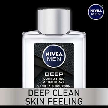 Nivea Men Deep Skin Care Collection, Men's Body Wash, Shave Gel, After Shave, and Beard & Face Wash, 4 Piece Gift Set