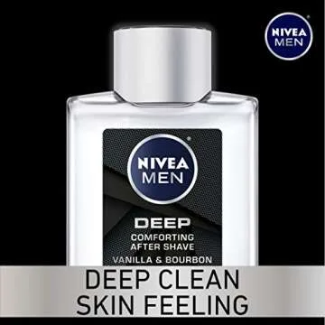Nivea Men Deep Skin Care Collection, Men's Body Wash, Shave Gel, After Shave, and Beard & Face Wash, 4 Piece Gift Set
