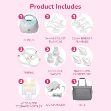 Spectra S1 Rechargeable Breast Pump with Grey Tote