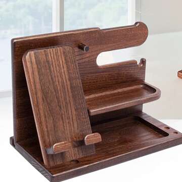Wood Phone Docking Station for Men & Gift Ideas