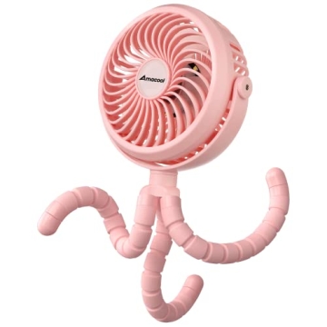 Versatile AMACOOL Stroller Fan with 3 Speeds and LED Light