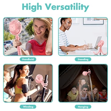 Versatile AMACOOL Stroller Fan with 3 Speeds and LED Light