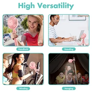 Versatile AMACOOL Stroller Fan with 3 Speeds and LED Light