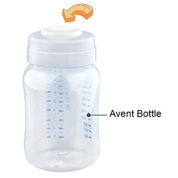 Maymom Write & Reuse Baby Bottle Labels for Daycare/Sealing Disc Compatible with Philips Classic Bottles, Maymom Screw Ring.