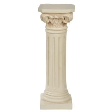 Touch of Class Classic Column Pedestal - Antique Ivory Decor for Indoor Outdoor Use