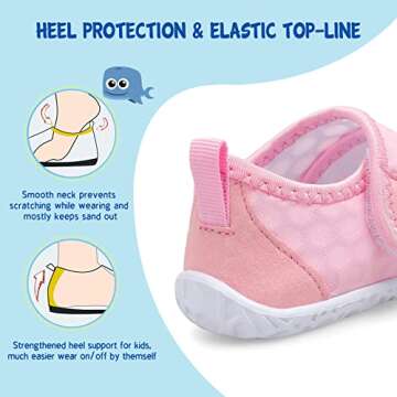 LeIsfIt Quick-Dry Toddler Water Shoes Lightweight Non-Slip