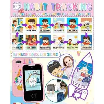 Kids Smart Phone Unicorns Gifts for Girls 6-8 Year Old Touchscreen Toy Cell Phone with Multi APPs 8G TF Card for Learning Play Christmas Birthday Gifts for Girls Age 3 4 5 6 7 8 9