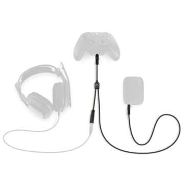 ienza® Party Chat Link Chat Adapter Cable Wire for Xbox One, Xbox Series X/S, PlayStation 4 PS4, PS...