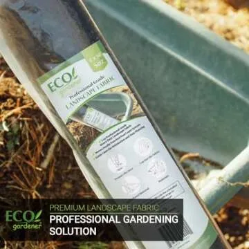 ECOgardener Premium 5oz Landscape Fabric, 3ft x 50ft Pro Garden Weed Barrier - Durable & Heavy Duty ...