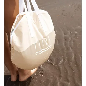 Tiipi Kids Beach Pool- 3 Water Carrying Bags- Large Beach Pool for Kids-Kiddie Beach Pool- Chic Design Beach Pool- Gender nutral Beach Pool with Shade (Brown)