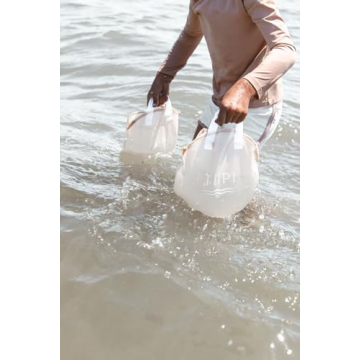 Tiipi Kids Beach Pool- 3 Water Carrying Bags- Large Beach Pool for Kids-Kiddie Beach Pool- Chic Design Beach Pool- Gender nutral Beach Pool with Shade (Brown)