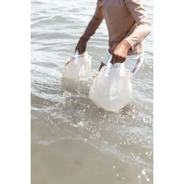 Tiipi Kids Beach Pool- 3 Water Carrying Bags- Large Beach Pool for Kids-Kiddie Beach Pool- Chic Design Beach Pool- Gender nutral Beach Pool with Shade (Brown)