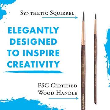 Princeton Neptune Paintbrush, Size 2, Dark Wood