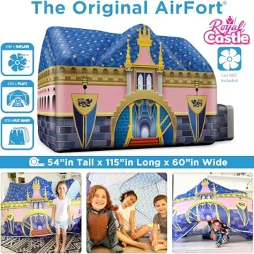 Inflatable AirFort Royal Castle for Kids Instant Play Tent
