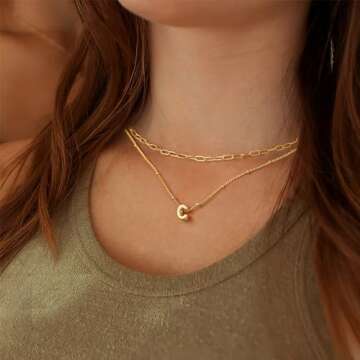 Personalized Turandoss Gold Necklace - Elegant Initial Jewelry