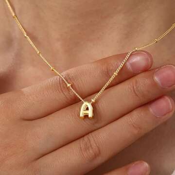 Personalized Turandoss Gold Necklace - Elegant Initial Jewelry