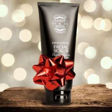 Best Face Wash for Men - Lather & Wood's Face Scrub - Luxurious Exfoliating Mens Face Wash for the M...
